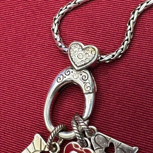 Brighton ABC Hook Charm Necklace w/Heart Charm & Initial Charms - Picture 7 of 13